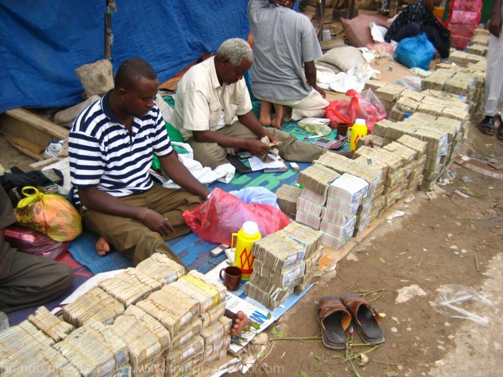 Money changers Hargeisa, Somalia (Somaliland)