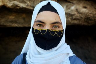 woman with beautiful eyes in Bamyan, Afghanistan