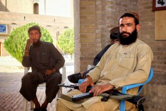 Taliban soldiers at Herat Citadel, Afghanistan