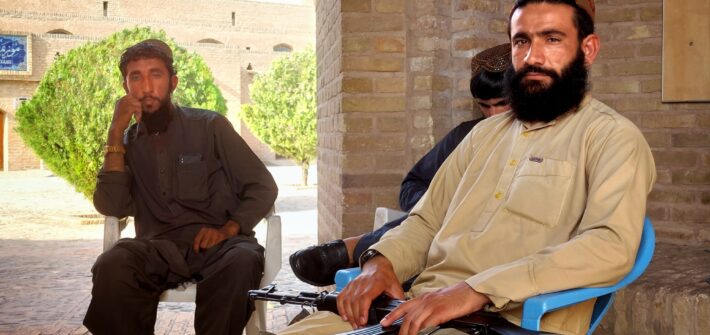 Taliban soldiers at Herat Citadel, Afghanistan
